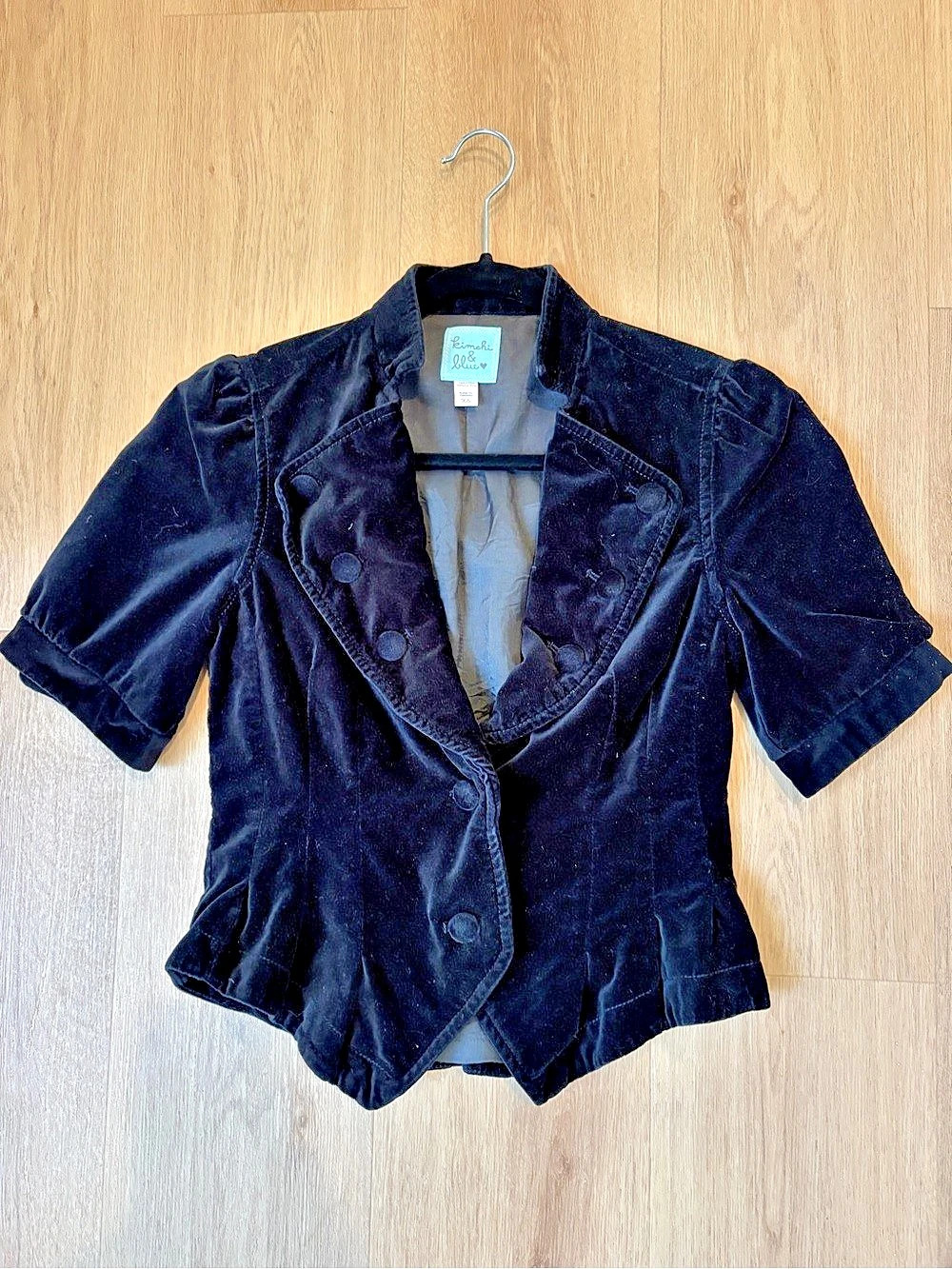Kimchi & Blue Black Velvet Jacket Size XS
